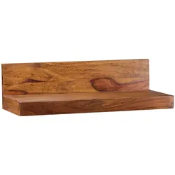 KADIMA DESIGN Wandregal MUMBAI Massiv-Holz Sheesham Holzregal 60 cm Landhaus-Stil Hänge-Regal Echt-Holz Wand-Board