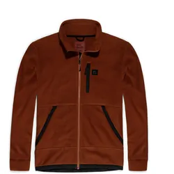 Vintage Industries Valerio, Fleece-Jacke - Dunkelrot - L
