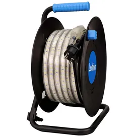 LEDINO Wickede LED Band Stripe Deko Aluminium Weiß Kabeltrommel IP65 L 25 m