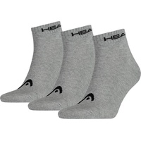 Head Socken im Pack - Kurzsocken, einfarbig Grau 35-38