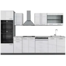 Vicco Küchenzeile R-Line 300 cm Weiß Hochglanz/Anthrazit
