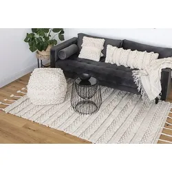 Wollteppich ME GUSTA "Bohist 325", beige (natur), B:80cm H:18mm L:150cm, Wolle, Teppiche