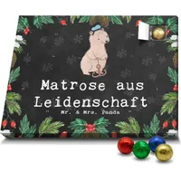 Mr. & Mrs. Panda Schoko Adventskalender Matrose Leidenschaft - Schwarz - Geschenk, Schiffsmechaniker, Ausbildung, Seemann, Seefahrt, Seeleute, Koll... - Schwarz