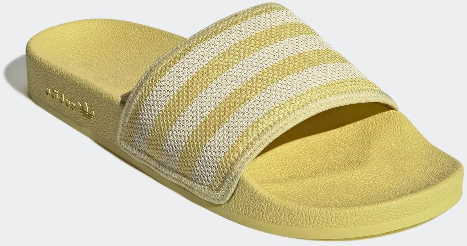 Badesandale ADIDAS ORIGINALS "ADILETTE", Herren, Gr. 39, gelb (powder gelb, crystal weiß, powder gelb), Textil, Schuhe
