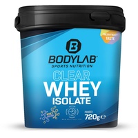 Bodylab24 Clear Whey Isolate 720g Cola-Zitrone, Eiweiß-Shake aus bis zu 96% hochwertigem Molkenprotein-Isolat, erfrischend fruchtiger Drink, Whey Protein-Pulver kann den Muskelaufbau unterstützen