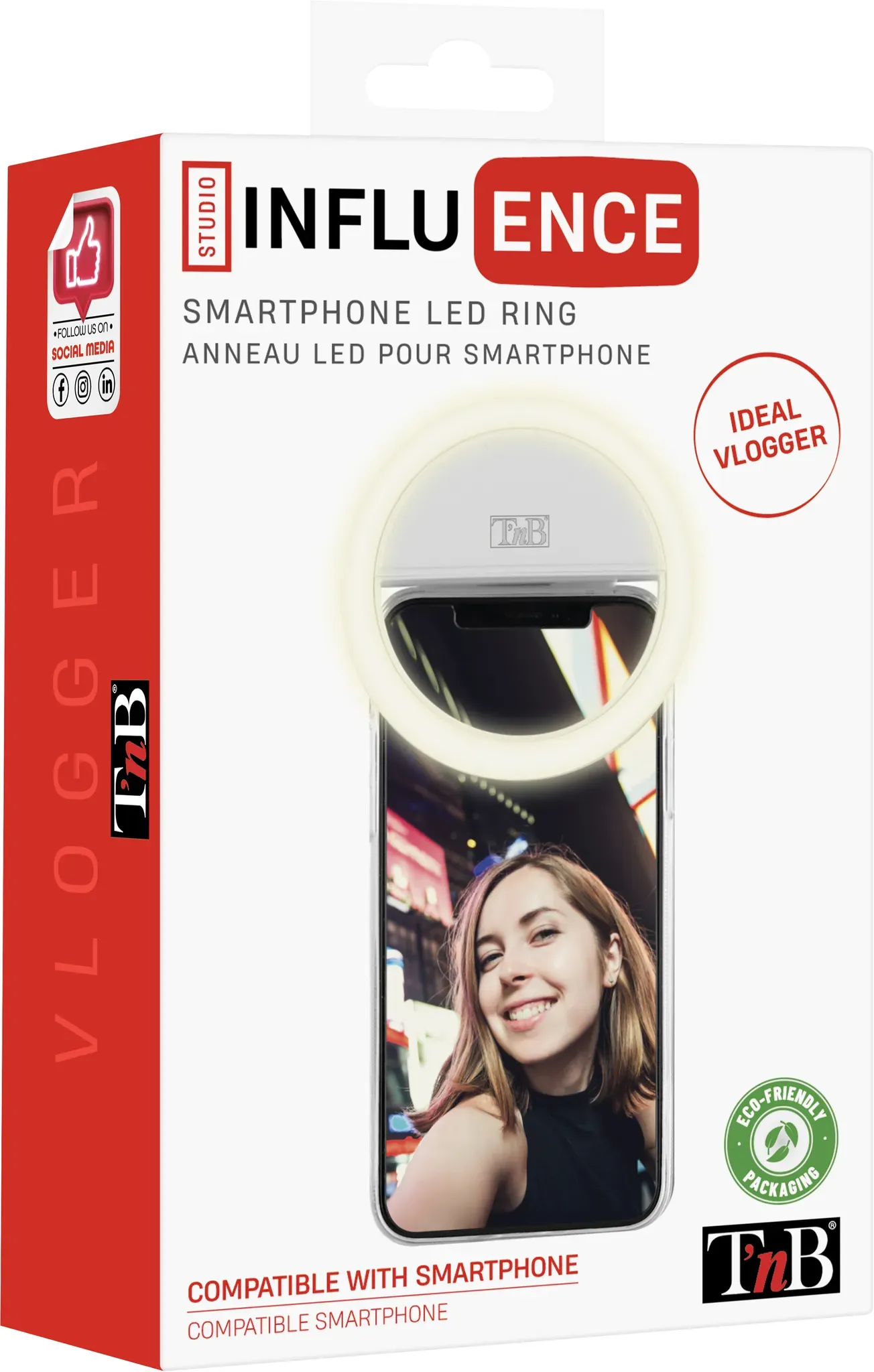 TNB T'nB INLEDPHONE, LED, Weiß, Smartphones, 200 mAh, 1,3 h, 75 g