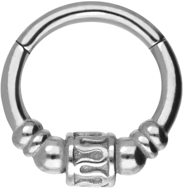 Chirurgenstahl Segmentring Clicker ETHNO-DESIGN