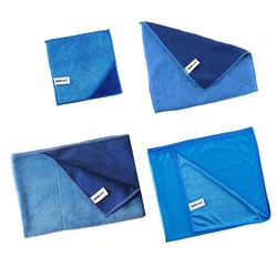 Kochblume Geschirrtuch, (Probier-Set, 4-tlg) blau