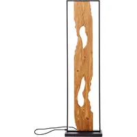 Brilliant LED Standleuchte 120cm Stehlampe Holz/Schwarz, Eckleuchte Aluminium/Metall/Holz, Lampe