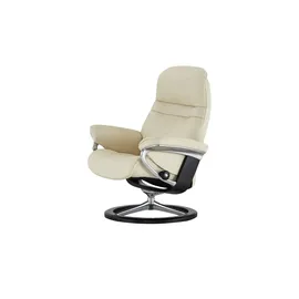 Stressless Relaxsessel mit Hocker Leder 79 x 103 x 73 cm creme