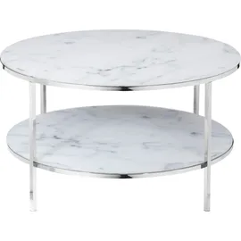 SalesFever Couchtisch Tischplatten in Marmoroptik weiß