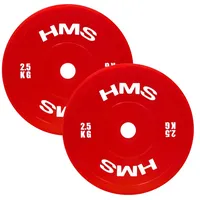 HMS TPP Hantelscheibe Olympische Hantelscheibe 2 x 2,5 kg rot