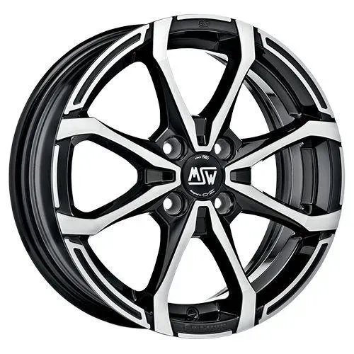 MSW (OZ) MSW X4 schwarz glänzend voll poliert 6.0Jx16 4x100 ET40