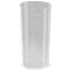 Pack4Food24 500 Longdrink Cocktail Kunststoffgläser klar Eichstrich bei 2cl & 200ml