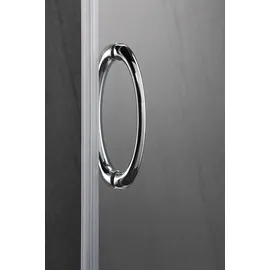 WELLTIME Eckdusche WELLTIME "Summer Set", grau (chromfarben), B:90cm H:190cm T:90cm, Duschkabinen, variabler Verstellbereich, mit Schiebetüren