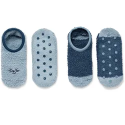 Tchibo - 2 Paar Hausschuhsocken - Damen - Gr. 35-38 - blau