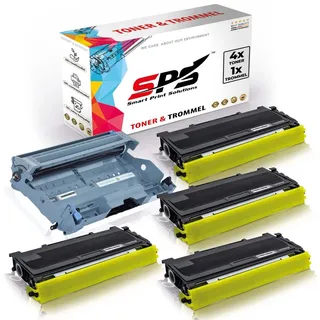 4X TN2000 Toner Schwarz + 1x DR2000 Trommel kompatibel für Brother FAX 2920ML Brother DR2000 Brother TN2000 FAX 2820 FAX 2820ML FAX 2820P FAX 2825...