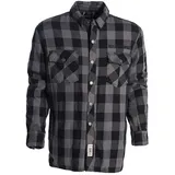 West Coast Choppers Flannel Aramidic Lining Langarmhemd - Grey / Black - M