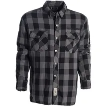 West Coast Choppers Flannel Aramidic Lining Langarmhemd - Grey / Black - M