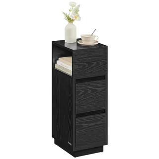 VASAGLE Nachttisch (1-St), 1er Set/2er Set, schmal, Beistelltisch mit 2 Schubladen, offenes Fach