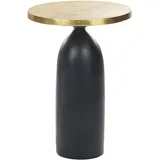 Beliani Beistelltisch Gold schwarz rund 36 cm