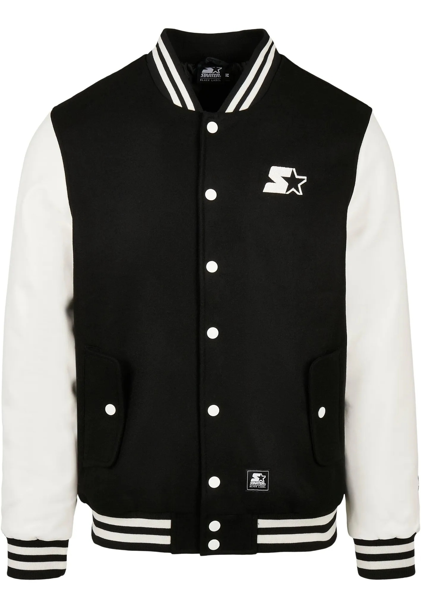 Collegejacke STARTER BLACK LABEL "Herren Starter College Jacket" Gr. M, schwarz-weiß (black, white) Herren Jacken Übergangsjacken