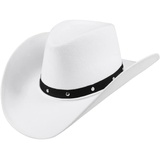 Boland - Cowboy Hut Wichita, Filzhut, Sheriff, Wilder Westen, Verkleidung, Kostüm, Karneval, Mottoparty, Weiß