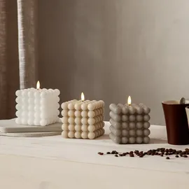 MARELIDA Bubble LED-Kerze 12,5 cm weiß