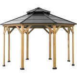 Sunjoy Pavillon Eggi - 396cm x 396cm, anthrazit