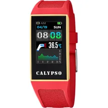 Calypso Smartime Fitness Tracker Armbanduhr K8502/3 Uhr / 3 aus der SMARTWATCH-Kollektion, 23,80/41,30 mm Gehäuse mit pinkfarbenem Kautschukarmband für Damen