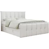 MKS King Boxspringbett 140 x 200 cm H3 Weiß