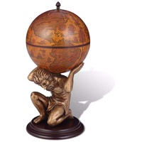 yorten Globusbar Minibar Hausbar Weltkugel mit 4 Fächern Globus-Bar Atlas 42 x 42 x 85 cm (L x B x H)