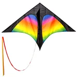 Wolkenstürmer Wolkenstürmer® Delta Rainbow (bunt), Einleinerdrachen – flugfertig inkl. Schnur bunt 155 CM