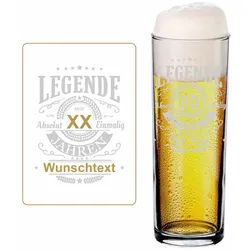 Kölschglas Kölner Stange Bierglas 0,2l mit Eichung - Legende (personalisiert)