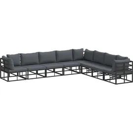 vidaXL Garten-Lounge-Set 8-tlg. schwarz