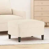 vidaXL Fußhocker Creme 60x50x41 cm Samt