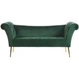 Beliani Chaiselongue, Gold, Grün, 175x76x70 cm, Wohnzimmer, Sessel, Relaxliegen