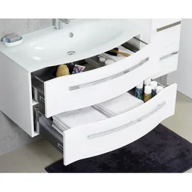 Pelipal Waschtischunterschrank 2 Auszüge 90 x 48,2 x 48,1 cm Weiß hochglänzend