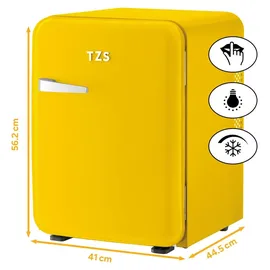 First Austria Retro Mini-Kühlschrank 40 l 56,2 cm hoch Gelb