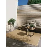benuta Basic In- & Outdoor Teppich Wohnzimmer Iowa - Beige 80x250 cm - Boho Jute-Look - Wetterfest für Balkon, Terrasse - Schlafzimmer, Küchenteppich & Wohnzimmerteppich - Strapazierfähig & Robust