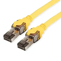 Roline S/FTP-(PiMF-) Patchkabel Kat.8 (Class I), LSOH, Litzendraht, gelb,