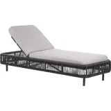 Beliani Gartenliege 70 x 33 x 190 cm Grau