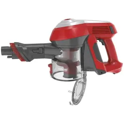 Hoover HF122RH-11 2in1 Akku Hand- und Stielstaubsauger mit Elektrobürste, 22 V Li-Ion Akku, LED-Frontlichter, beutellos, kabellos, Silber / Rot