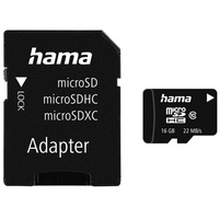 Hama microSDHC 16GB Class 10 + SD-Adapter/Mobile