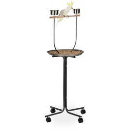 Relaxdays Vogelspielplatz schwarz 60,0 x 60,0 x 130,0 cm