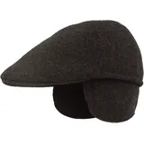 Breiter Herren Winter Schiebermütze, Flatcap, Schirmmütze, Wolle, ausklappbarer Ohrenschutz, Hautfreundlich - XL