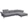 flexlux Ecksofa Salino, Funktionssofa mit Recamiere, Relaxsofa, Ecksofa, Sofa mit Arm- und Kopfteil-Verstellungen, Kaltschaum & Stahl-Wellen grau