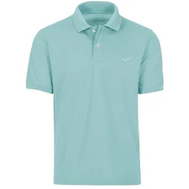TRIGEMA Poloshirt TRIGEMA "TRIGEMA Poloshirt DELUXE Piqué", Herren, Gr. S, blau (gletscher), 100% Baumwolle, Basic, Shirts