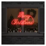 vidaXL Weihnachtsschild mit 216 LEDs Rot 99 x 55 x 13 cm Eisen