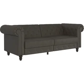 dorel home Schlafcouch Velours 3-Sitzer Grau